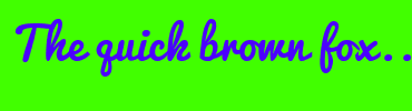 Image with Font Color 4B00FF and Background Color 41FF00